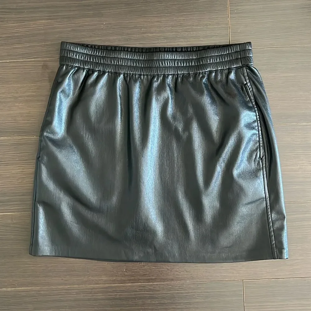 BABATON MINI LEATHER SKIRT, SMALL
